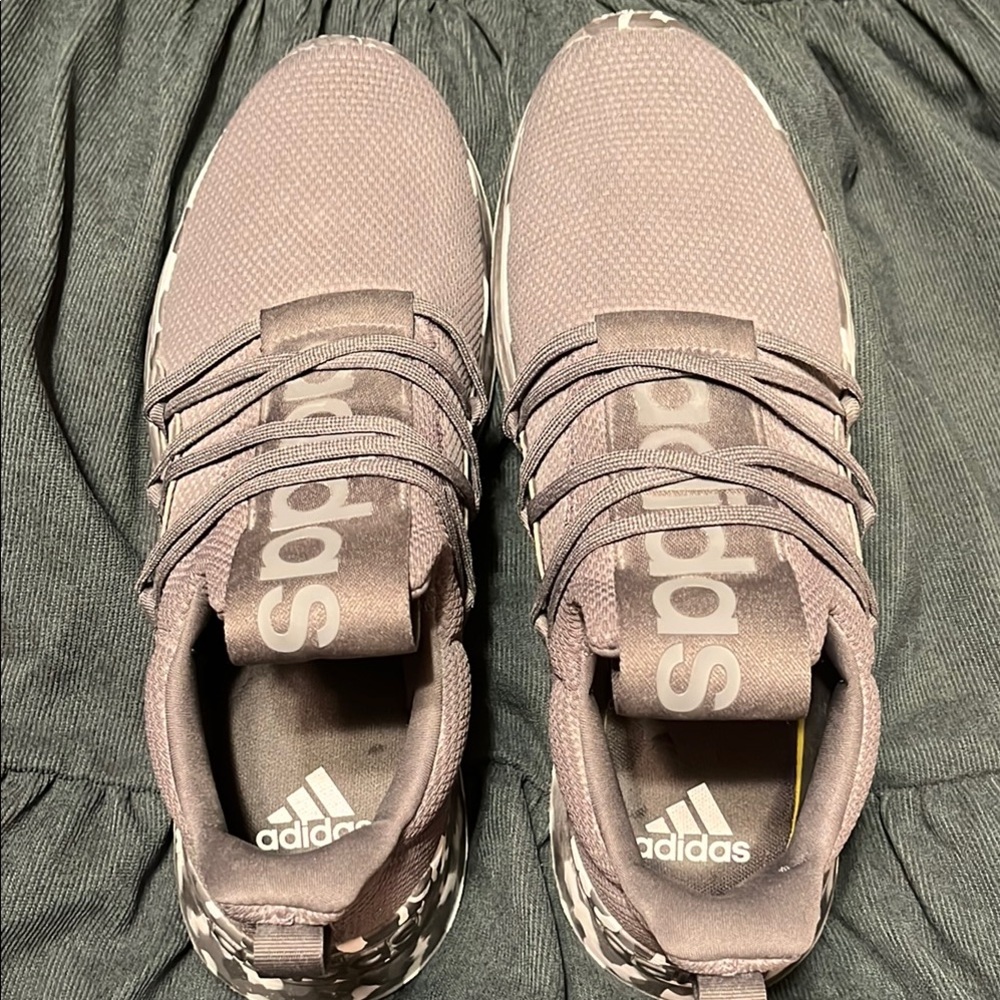 Adidas Gray Sneakers with Unique Lacing System size 8.5